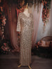 Gold Heavy Sequins Embroidered Design Shimmer Party Wear Gown