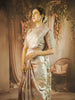 Gold Abstract Design Pure Kanchipuram Silk Bridal Saree - Diadem