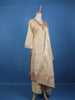 Gold Floral Designed Tissue Silk Salwar Suit - Diadem