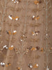 Gold Floral Embroidery Net Bridal Gown - Diadem