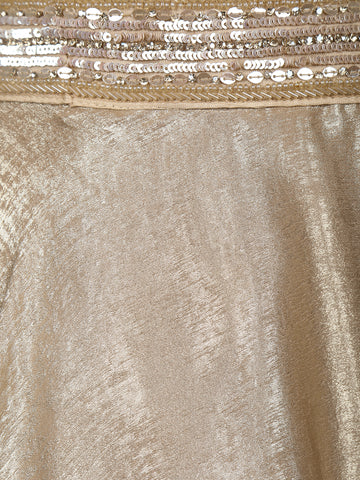 Gold Sequinned Embellished Bridesmaid Lehenga - Diadem