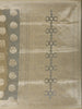 Golden Beige Floral Butta Woven Semi Tussar Silk Saree With Zari Border