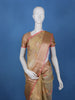 Golden Beige Floral Design Semi Tissue Saree - Diadem