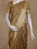 Golden Beige Floral Design Tussar Silk Saree