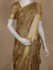 Golden Beige Floral Design Tussar Silk Saree