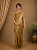 Golden Beige Floral Design Tussar Silk Saree
