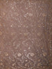Golden Beige Floral Vine Sequins Embroidered Design Net Party Wear Saree with Designer Border