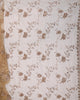 Golden Beige Floral Vine Sequins and  Beads Embroidered Design Net Party Wear Saree with Scalloped Border