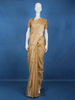 Golden Beige Floral Woven Semi Tissue Saree