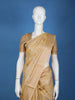 Golden Beige Floral Woven Semi Tissue Saree