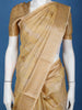 Golden Beige Floral Woven Semi Tissue Saree