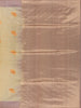 Golden Beige Lotus Motif Woven Semi Tussar Silk Saree