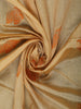 Golden Beige Lotus Motif Woven Semi Tussar Silk Saree