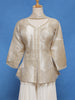 Golden Beige Solid Design Georgette Palazzo Suit