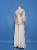 Golden Beige Solid Design Georgette Palazzo Suit