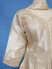 Golden Beige Solid Design Georgette Palazzo Suit