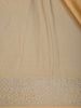 Golden Beige Stone Work Satin Saree - Diadem