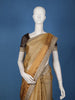 Golden Beige Striped Design Tissue Saree