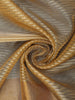 Golden Beige Striped Design Tissue Saree