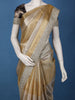 Golden Beige Striped Design Tissue Saree
