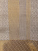 Golden Beige Woven Design Semi Silk Full-Sleeve Shirt With Matching Dhoti Set