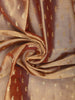 Golden Brown Floral Brocade Design Tissue Saree - Diadem