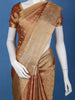 Golden Brown Floral Brocade Design Tissue Saree - Diadem