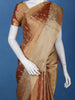 Golden Brown Floral Brocade Design Tissue Saree - Diadem