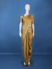 Golden Brown Floral Design Tissue Saree - Diadem