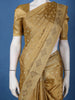 Golden Brown Floral Design Tissue Saree - Diadem