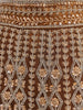 Golden Brown Heavy Embroidered Design Net Lehenga