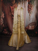 Golden Brown Heavy Sequins and Beads Embroidered Net Mermaid Lehenga with Choker Dupatta