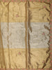 Golden Floral Embellished Tissue Silk Saree with Scallop Border