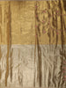 Golden Floral Embellished Tissue Silk Saree with Scallop Border