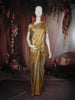 Golden Floral Embellished Tissue Silk Saree with Scallop Border