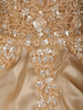 Golden Floral Sequins And Beads Embellished Satin Bridesmaids Gown