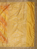 Golden Orange Floral Vine Zari Embroidered Design Pure Tussar Saree with Scalloped Border