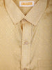 Golden Yellow Abstract Woven Design Shirt with Gold Zari Border Matching Dhoti Set