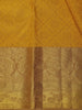 Golden Yellow Brocade Woven Kanchipuram Silk Saree