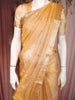 Golden Yellow Butta Woven Design Tissue Saree with Gold Zari Border