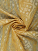 Golden Yellow Butta Woven Semi Tussar Silk Saree with Multicolor Paisley Border