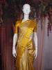Golden Yellow Diamond Motif Woven Kanchipuram Tissue Silk Saree
