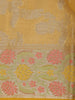 Golden Yellow Floral Design Kota Cotton Saree
