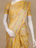 Golden Yellow Floral Design Kota Cotton Saree