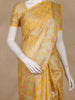 Golden Yellow Floral Design Kota Cotton Saree