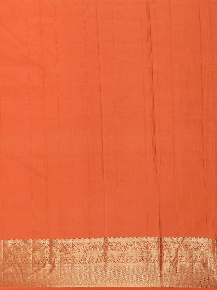 Golden Yellow Floral Woven Pure Kanchipuram Silk Saree - Diadem