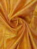 Golden Yellow Floral Woven Pure Kanchipuram Silk Saree - Diadem