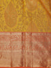 Golden Yellow Floral Woven Pure Kanchipuram Silk Saree - Diadem