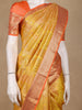Golden Yellow Floral Woven Pure Kanchipuram Silk Saree - Diadem