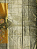 Golden Yellow Floral Zari Woven Design Tissue Silk Fancy Saree with Contrast Zari Border